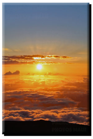 Haleakala Sunset (Vertical) on Metal