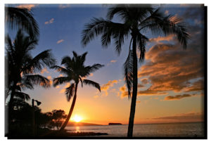 Wailea Sunset on Metal