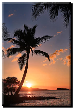 Wailea Sunset (Vertical) on Metal