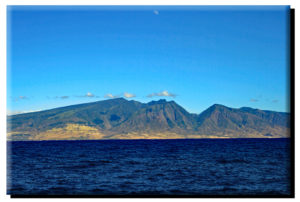 West Maui & Moon on Metal